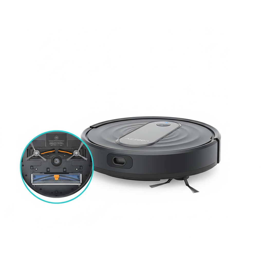 Airzeen R7 Robot Vacuum Mop 3-in-1 Cleaning 3000Pa Suction Smart App/Alexa Control Auto Self-Charging for Pet Hair & Floors