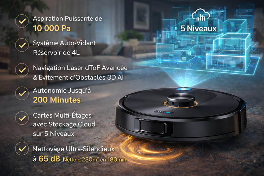 Robot aspirateur laveur professionnel EVAIR